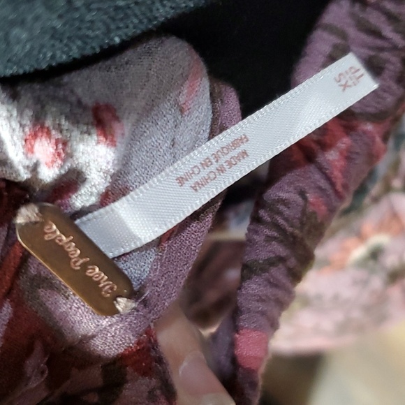 Free people purple off shoulder shorts jumper romper - Picture 5 of 6